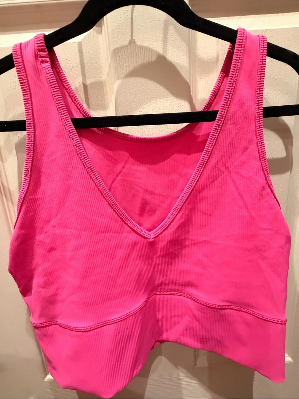 Lululemon power pivot ribbed tank top size 16 sonic pink